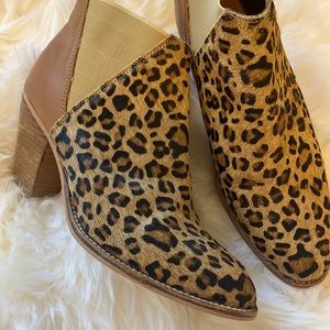 Charles by Charles David Leopard Calf Hair Booties - 8.5